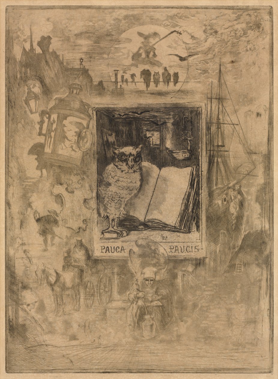 उल्लू, 1883। द्वारा फेलिक्स हिलैरे बुहोट
