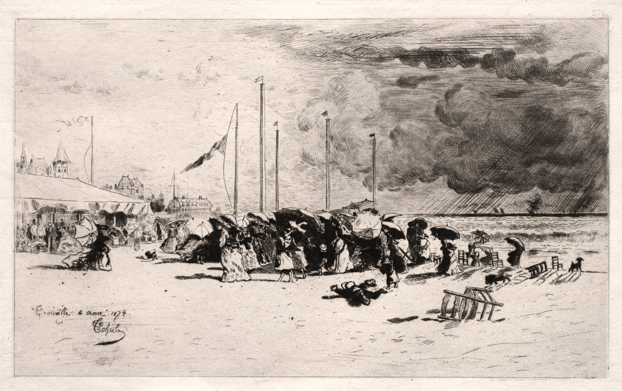 द ट्रॉवेल एट ट्रॉविल, 1874। द्वारा फेलिक्स हिलैरे बुहोट