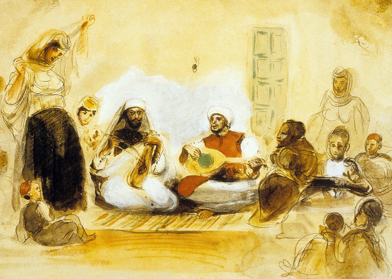 यहूदी संगीतकार, c.1832 द्वारा फर्डिनेंड विक्टर यूजीन डेलाक्रोइक्स