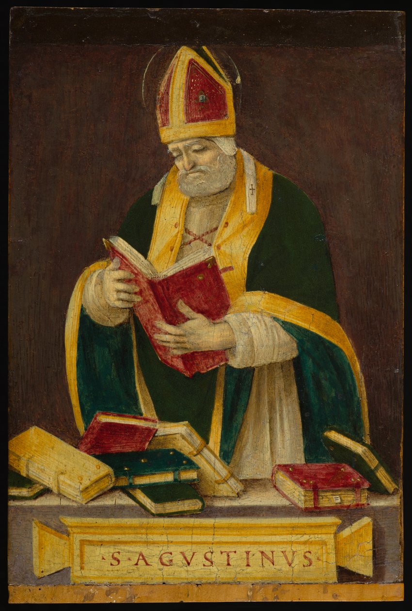 सेंट ऑगस्टीन, c.1490 (पैनल पर तापमान) द्वारा फ़िलिपिनो लिपि