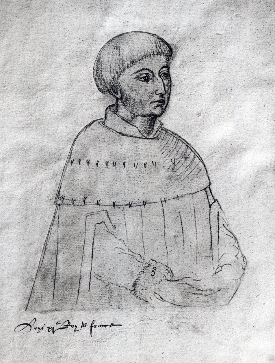 सुश्री 266 f.3 &39;रिक्यूइल डी&39;आर्स&39; से लुई XI (1423-83) का चित्रण द्वारा फ्लेमिश स्कूल