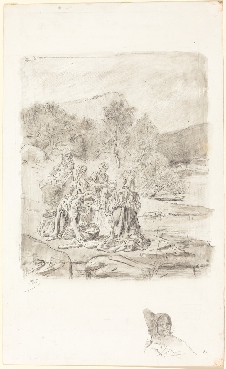 धोबी, सी.1884-1887। द्वारा फेलिसियन रोप्स