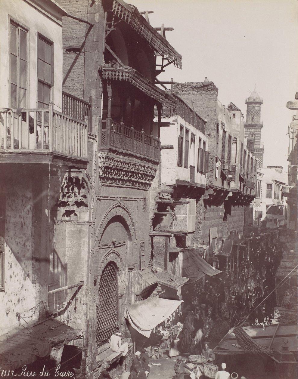 काहिरा स्ट्रीट, 1870 के दशक। द्वारा फेलिक्स बोनफिल्स