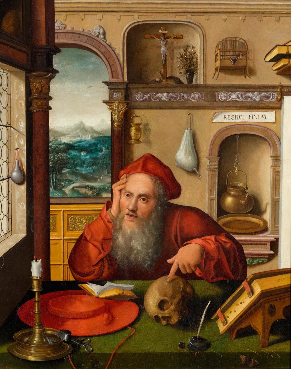 मामले में सेंट जेरोम द्वारा Joos van Cleve के अनुयायी
