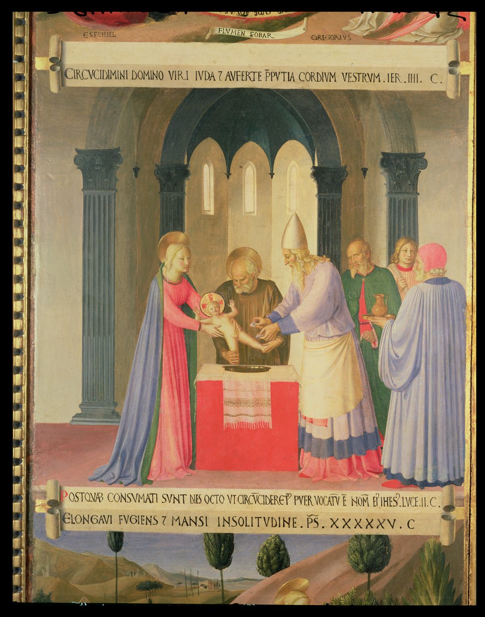 खतना, शांतिसीमा अन्नुजिता के सिल्वर ट्रेजरी के पैनल एक में विस्तार से, c.1450-53 (पैनल पर तापमान) द्वारा फ्रा एंजेलिको