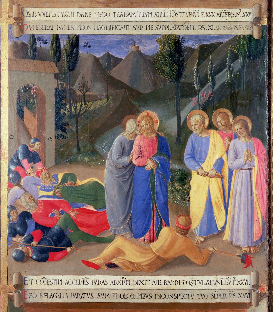 जुस की किस, सैंटिसिमा अन्नुजिता के सिल्वर ट्रेजरी के पैनल तीन से विस्तार, c.1450-53 (पैनल पर टेम्पे) द्वारा फ्रा एंजेलिको