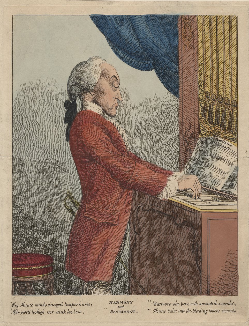 सद्भाव और भावना, c.1785 (हाथ से रंग की नक़्क़ाशी) द्वारा फ्रांसेस्को बार्टोलोजी