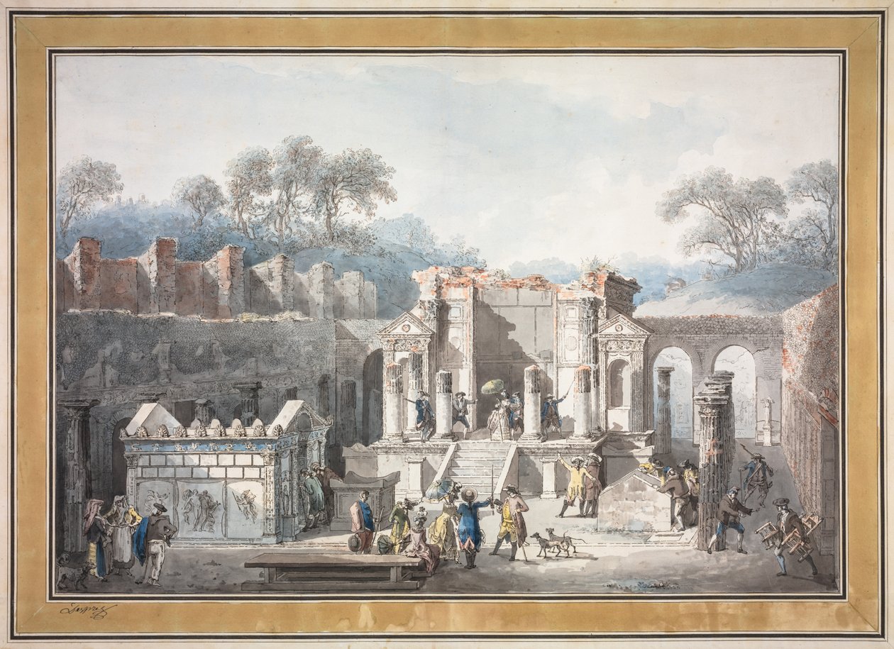 पोम्पेई, 1788 में आइसिस का मंदिर। द्वारा फ्रांसेस्को पिरनेसी