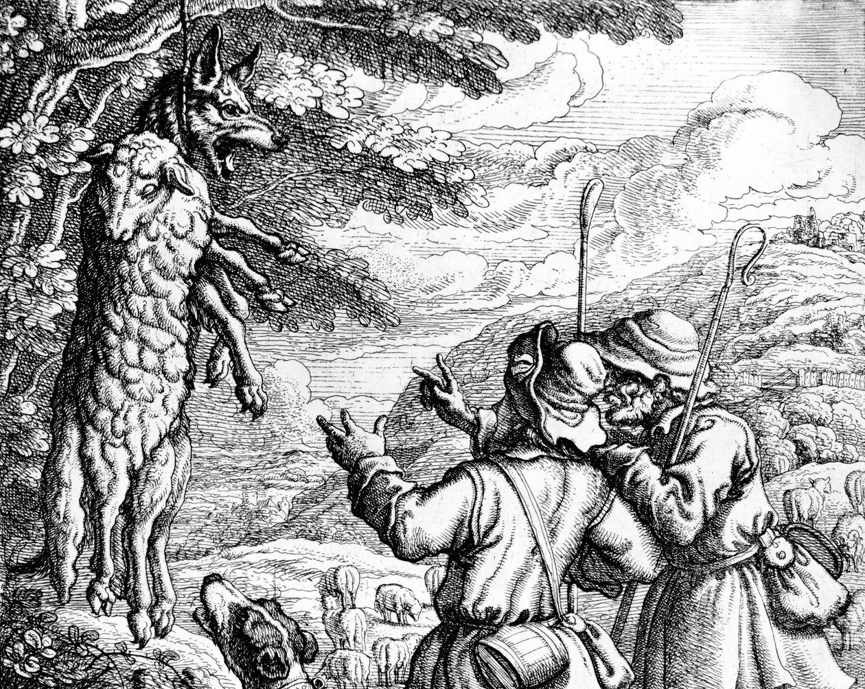 भेड़ के कपड़े में भेड़िया, 1687 द्वारा फ्रांसिस बार्लो