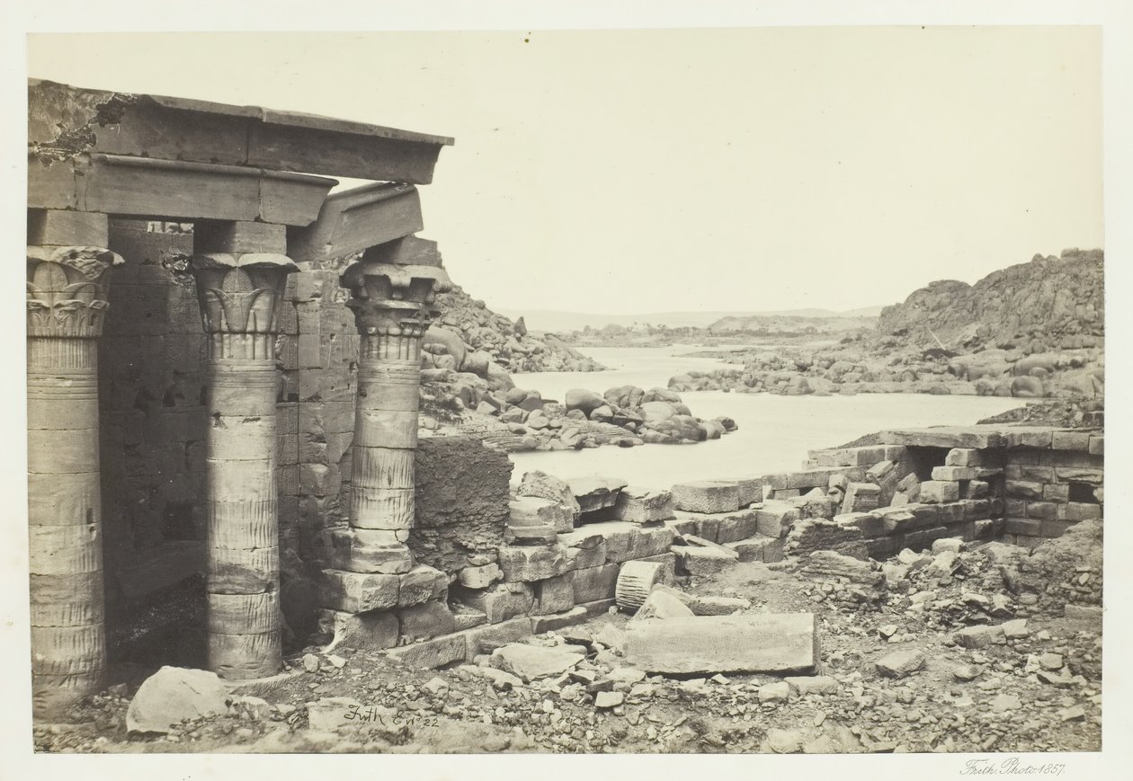 फिलै से देखें, उत्तर की ओर देखते हुए, 1857। द्वारा फ्रांसिस फ्रिथ