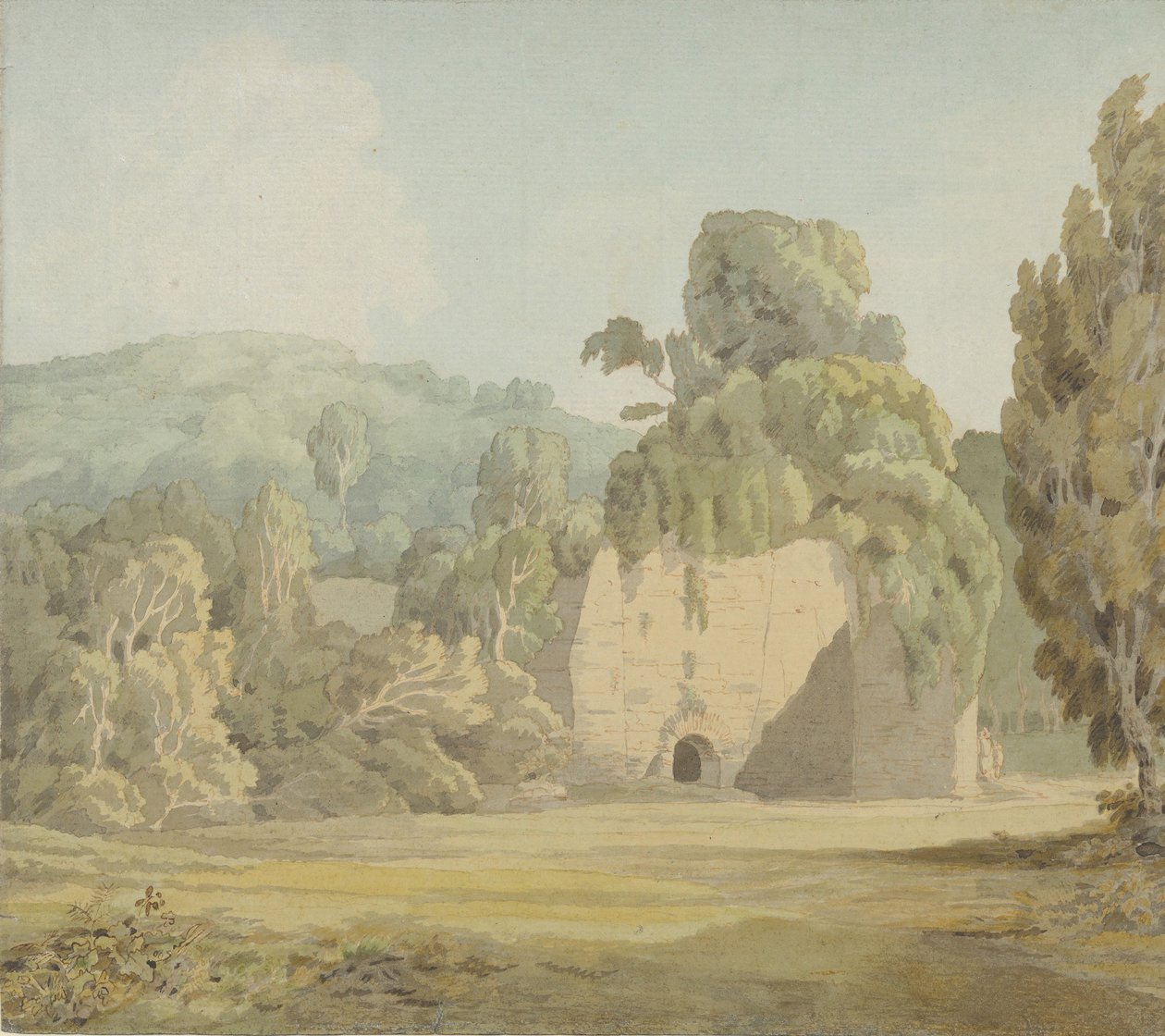एन आइवी कवर्ड रुइन, 1780 के अंत में - 1790 के दशक की शुरुआत में। द्वारा फ्रांसिस टाउने