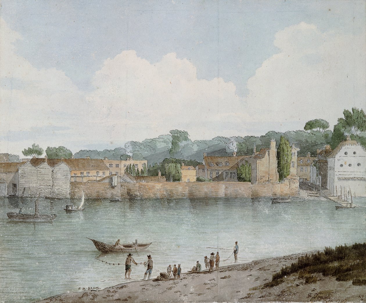 1797 में मिलबैंक से वॉक्सहॉल सीढ़ियाँ द्वारा फ्रांसिस टाउने