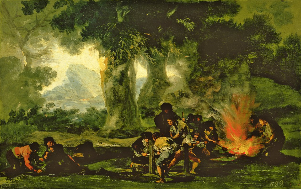 क्लैंडेस्टाइन बुलेट प्रोडक्शन, 1812-13 द्वारा फ़्रांसिस्को डी गोया