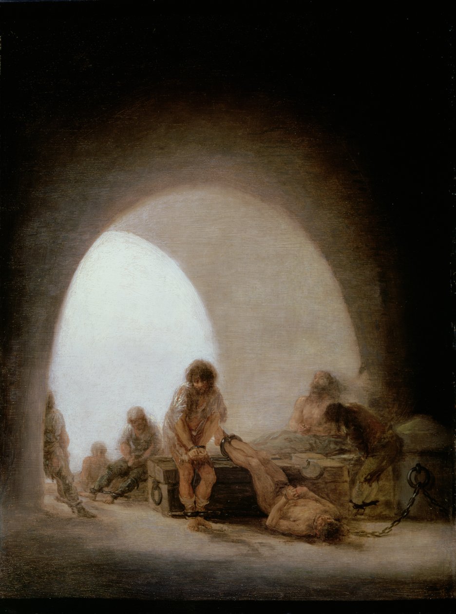 जेल का आंतरिक भाग, 1793-94 द्वारा फ़्रांसिस्को डी गोया