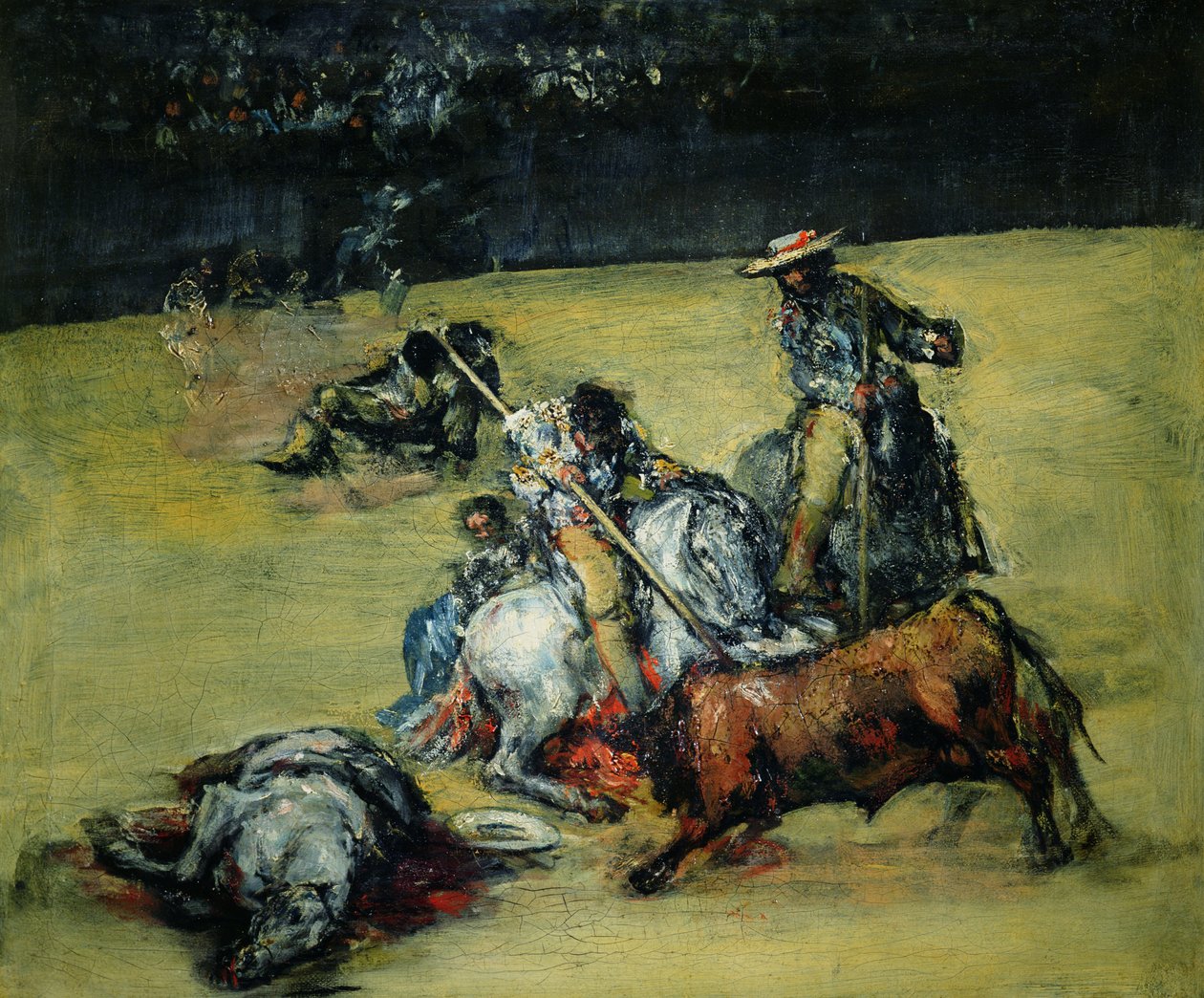 बुलफाइट, c.1825 द्वारा फ़्रांसिस्को डी गोया