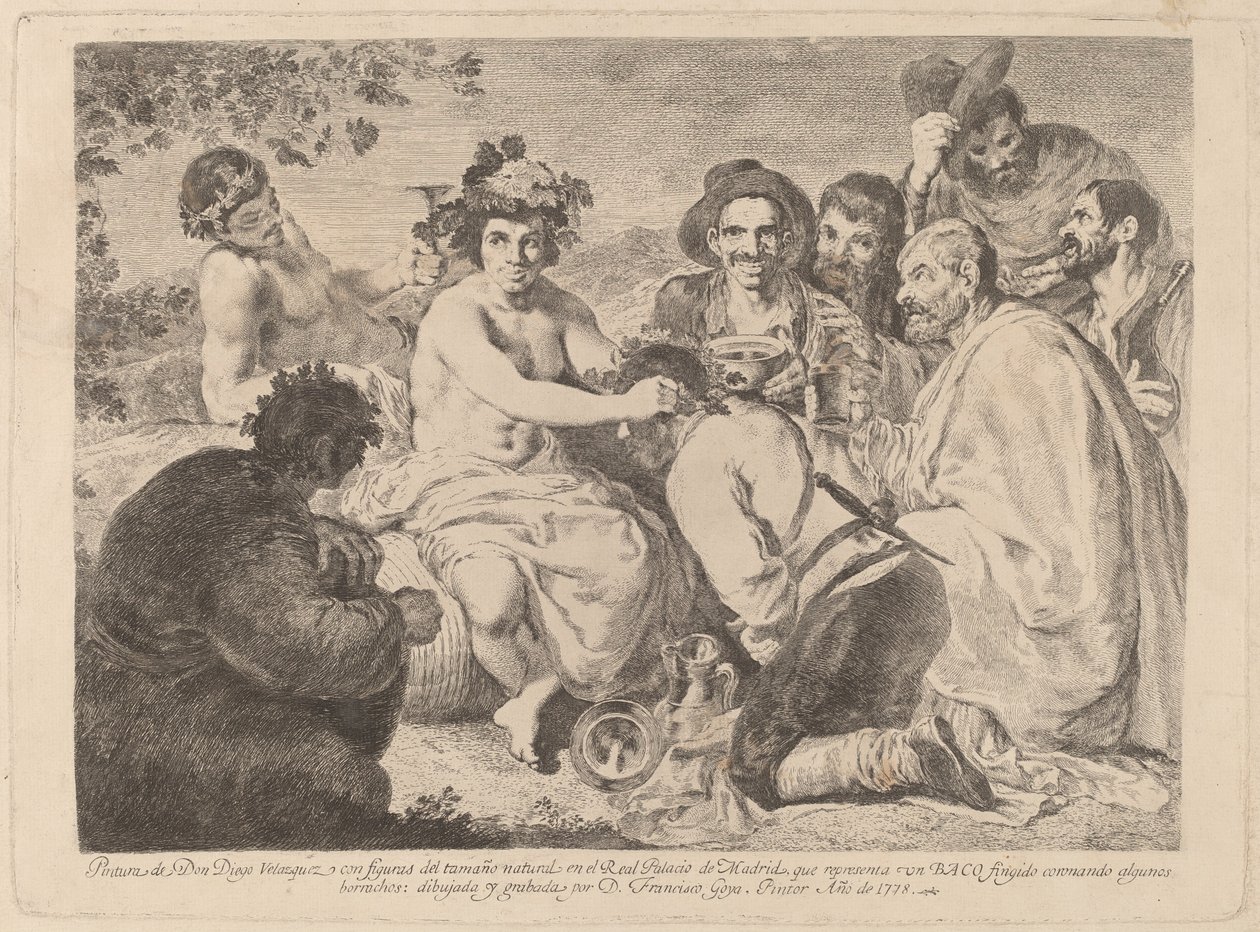 Baco (Bacchus) द्वारा डिएगो वेलाज़्केज़ू के बाद फ्रांसिस्को डी गोया