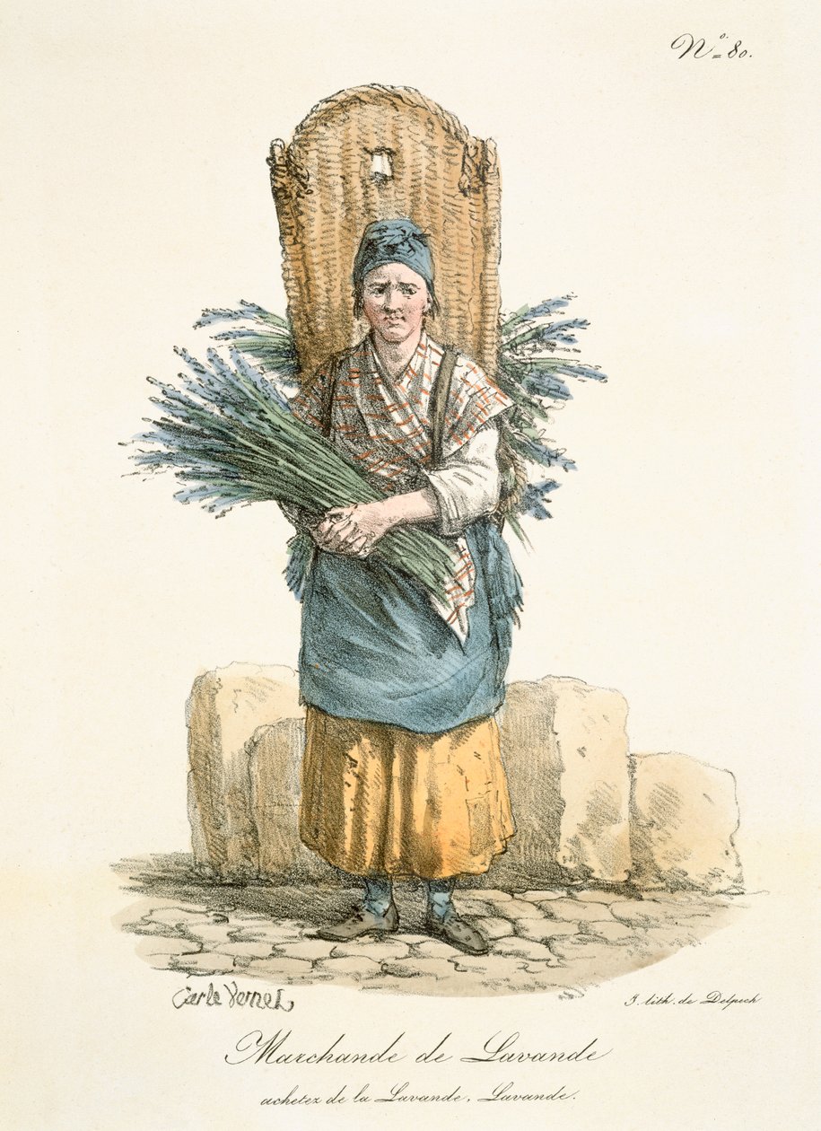 पेरिस लैवेंडर विक्रेता, c.1820 द्वारा फ्रेंकोइस सेराफिन डेलपेच