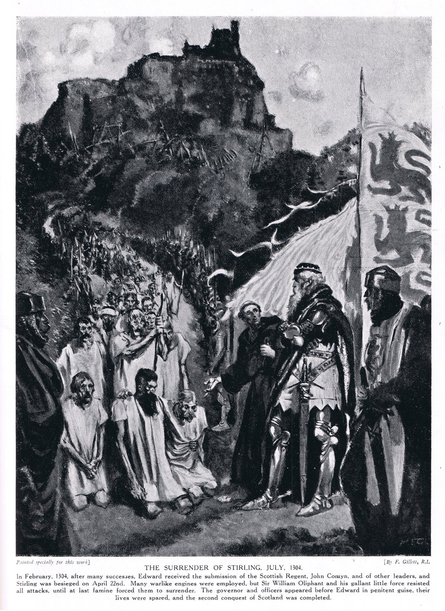 स्टर्लिंग कैसल का आत्मसमर्पण; जुलाई; AD1304, 1920 द्वारा फ्रैंक गिललेट