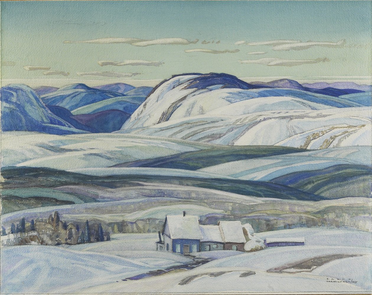 मटवा, 1935 (पेपर पर ग्रेफाइट, wc & gouache) द्वारा फ्रैंकलिन कारमाइकल