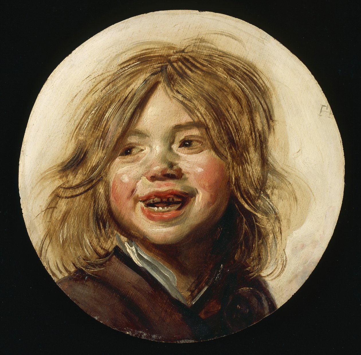 लाफिंग चाइल्ड, c.1620-5 (लकड़ी पर तेल) द्वारा फ्राँस हल्स