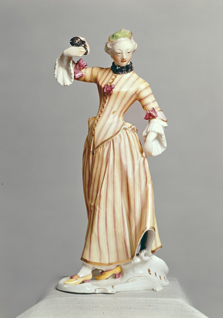 कोलम्बिया का चित्र, कोमेडिया डेल्टे, निम्फेनबर्ग से, c.1760 (चीनी मिट्टी के बरतन) द्वारा फ्रांज एंटन बस्टेली