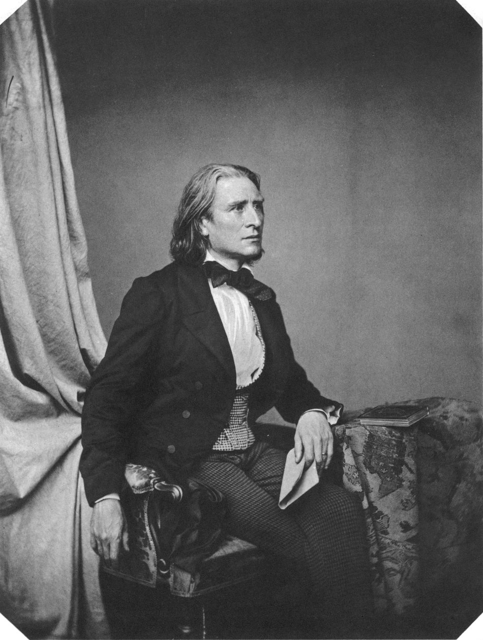 फ्रांज लिज़्ज़त, हंगेरियन संगीतकार और पियानोवादक, c1860 द्वारा फ्रांज हनफस्तांगल