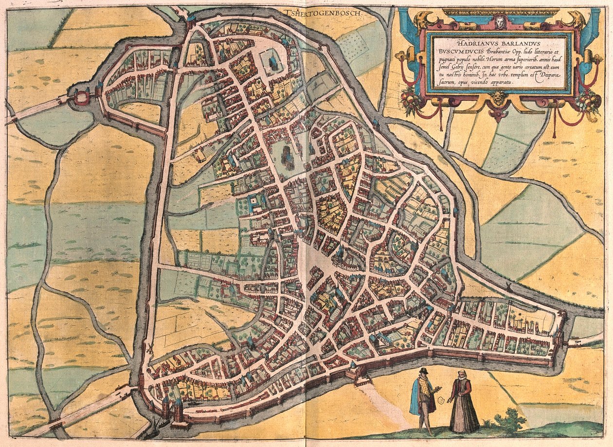 's-Hertogenbosch, नीदरलैंड्स (उत्कीर्णन) द्वारा फ्रांज होजेनबर्ग