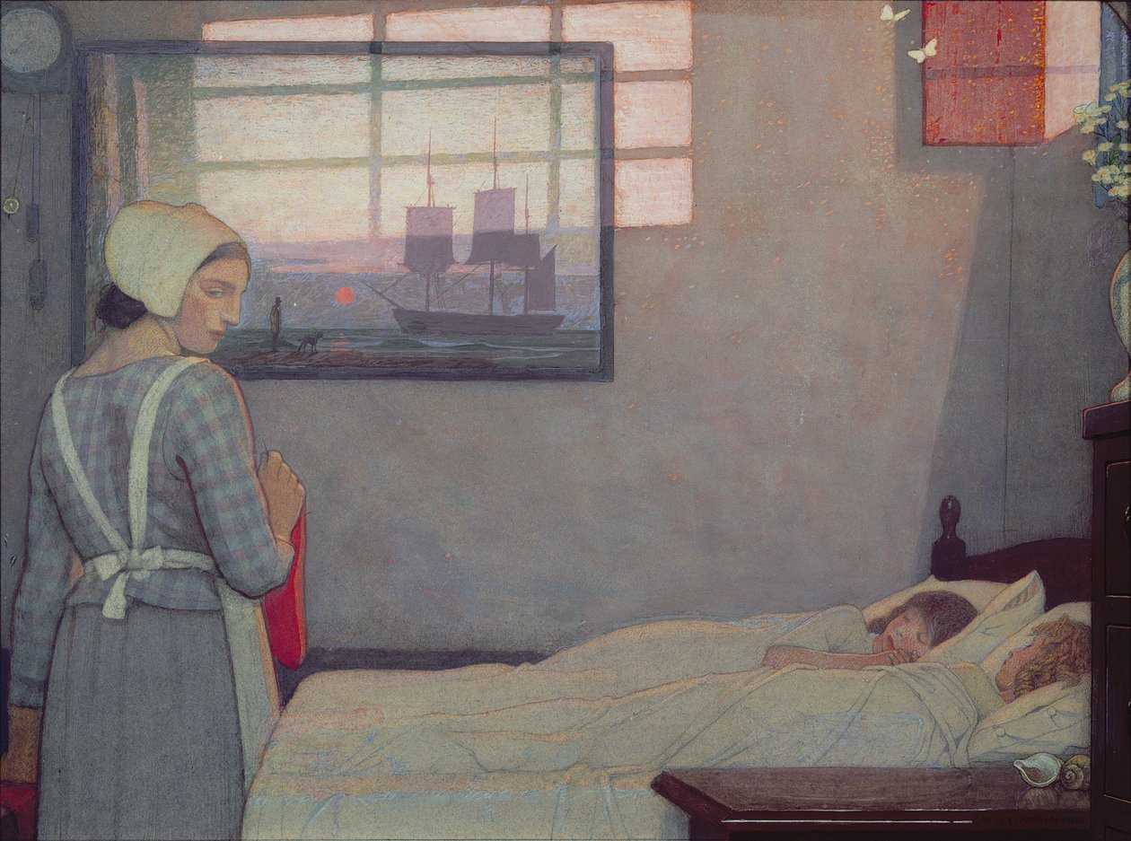 ए समर इवनिंग, c.1925 द्वारा फ्रेडरिक केली रॉबिन्सन