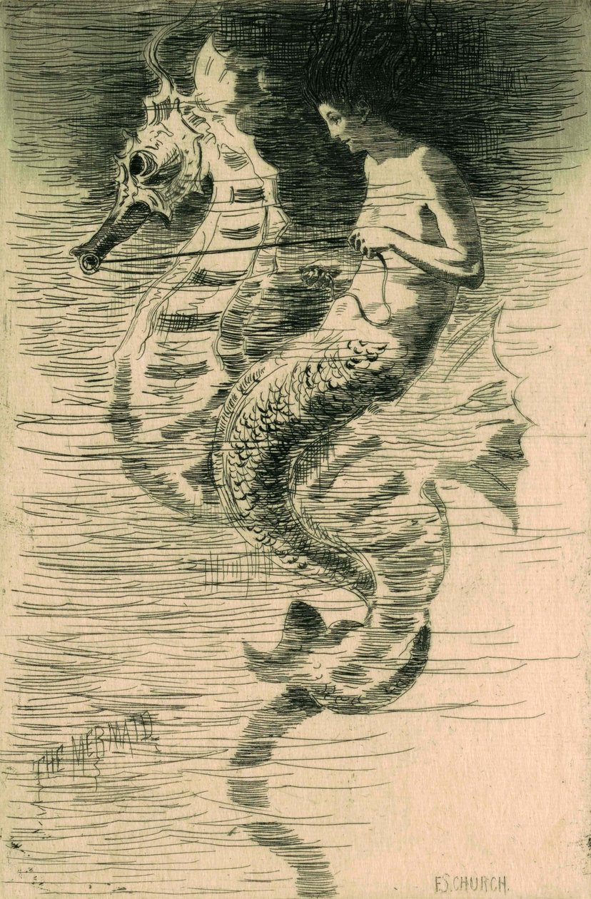 द मरमेड, c.1881 द्वारा फ्रेडरिक स्टुअर्ट चर्च
