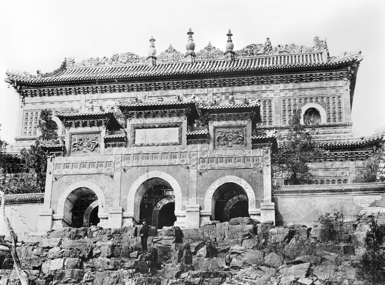 पीकिंग, चीन में निषिद्ध शहर का प्रवेश, c.1900 द्वारा फ्रेंच फोटोग्राफर