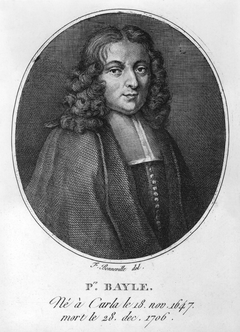 पियरे बेले का चित्रण (1647-1706) द्वारा फ्रेंच स्कूल