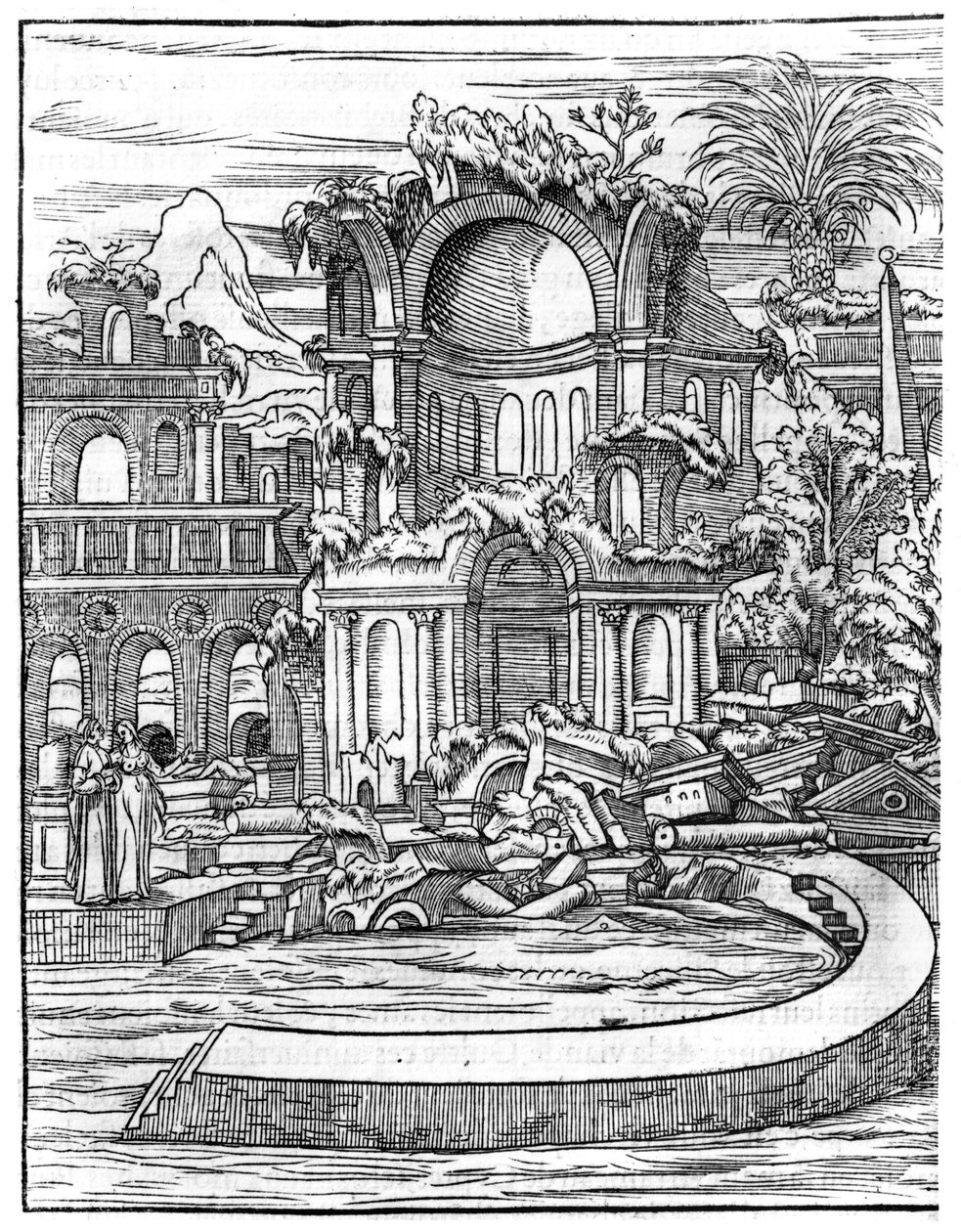 फ्रेंकोइस रबेलिस (1494-1553) संस्करण &39;ले सोंगे डी पोलिफाइल&39; से रोमन रुइन्स, 1254 में संस्करण द्वारा फ्रेंच स्कूल