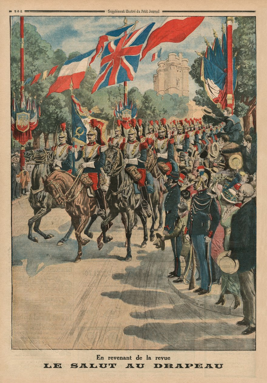 &39;ले पेटिट जर्नल&39; से पूरक रंग, बैक कवर चित्रण, पूरक चित्रण, 3 मई 1914 (रंग लिथो) द्वारा फ्रेंच स्कूल