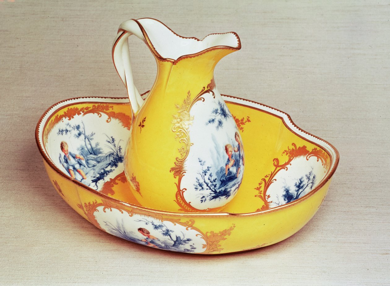 सेव्रेस (पानी के बर्तन) Broc Roussel ewer and basin (चीनी मिट्टी के बरतन) द्वारा फ्रेंच स्कूल