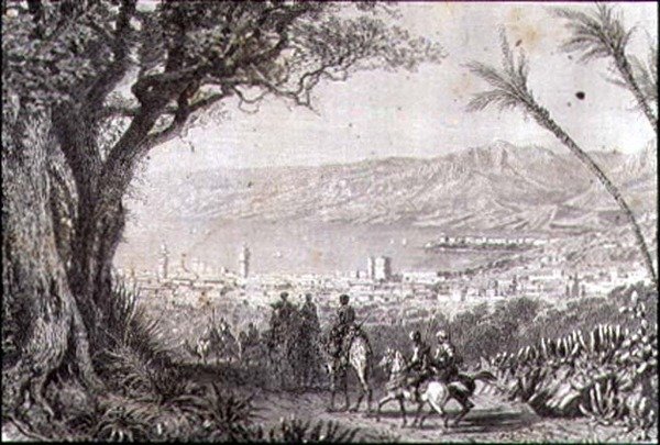 1860 के दशक में बेरूत (उत्कीर्णन) द्वारा फ्रेंच स्कूल
