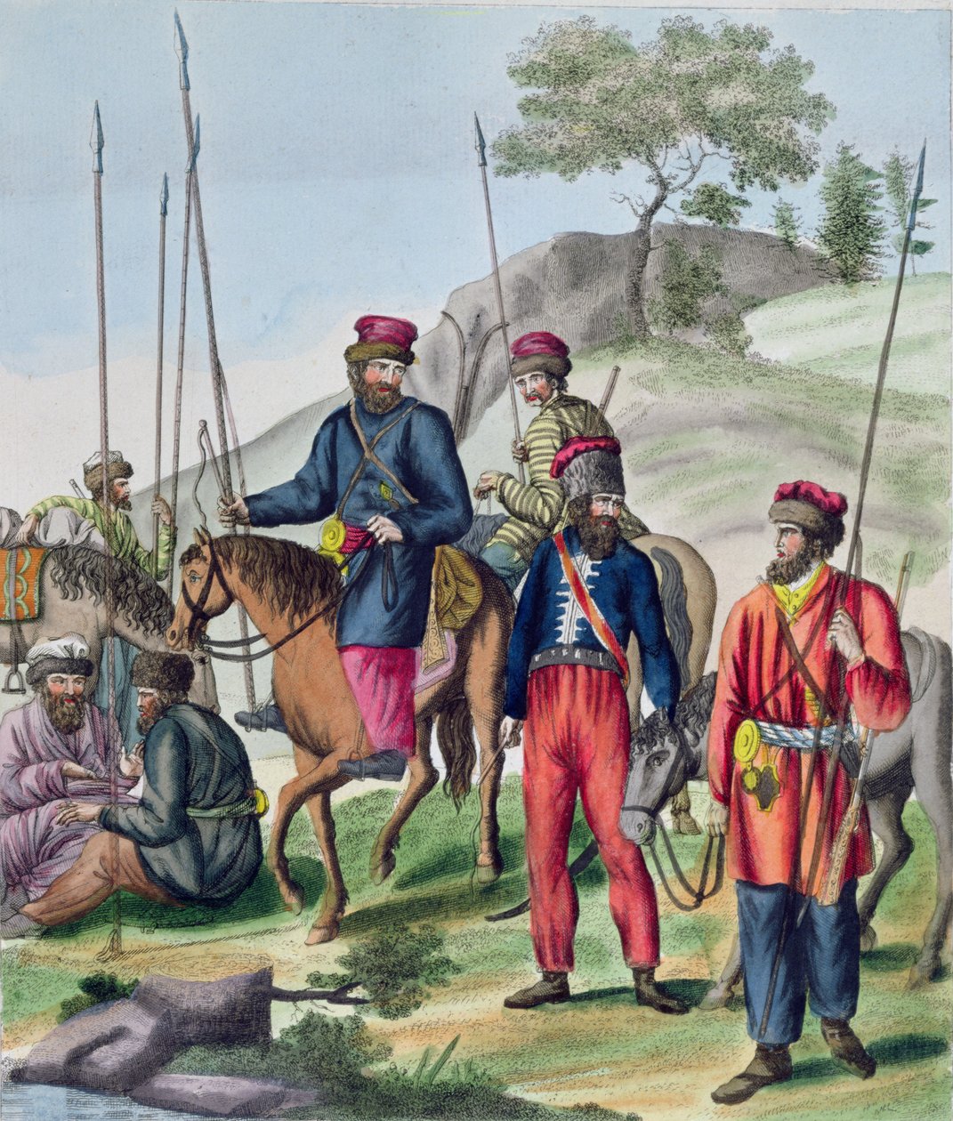 रूसी सेना में cossacks, c.1814 द्वारा फ्रेंच स्कूल