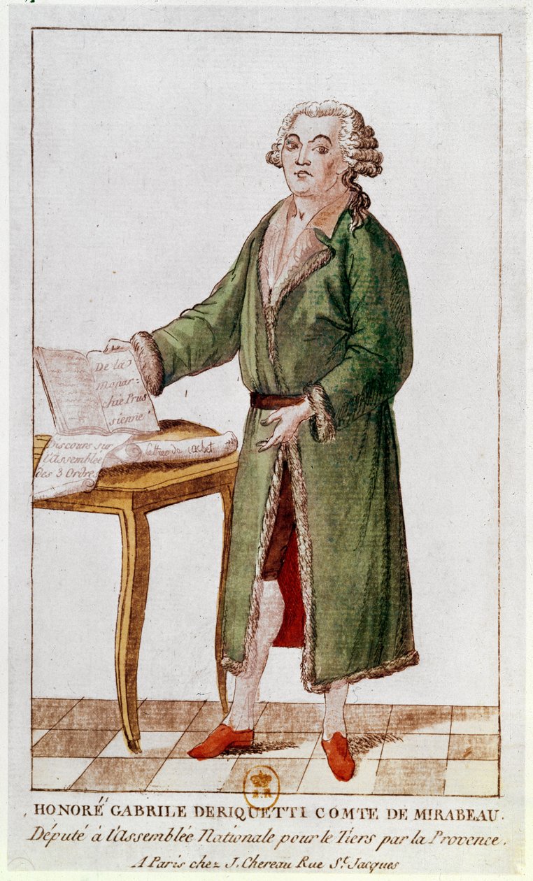 होनोर गेब्रियल रिकेटी मिराब्यू (1749-91) द्वारा फ्रेंच स्कूल