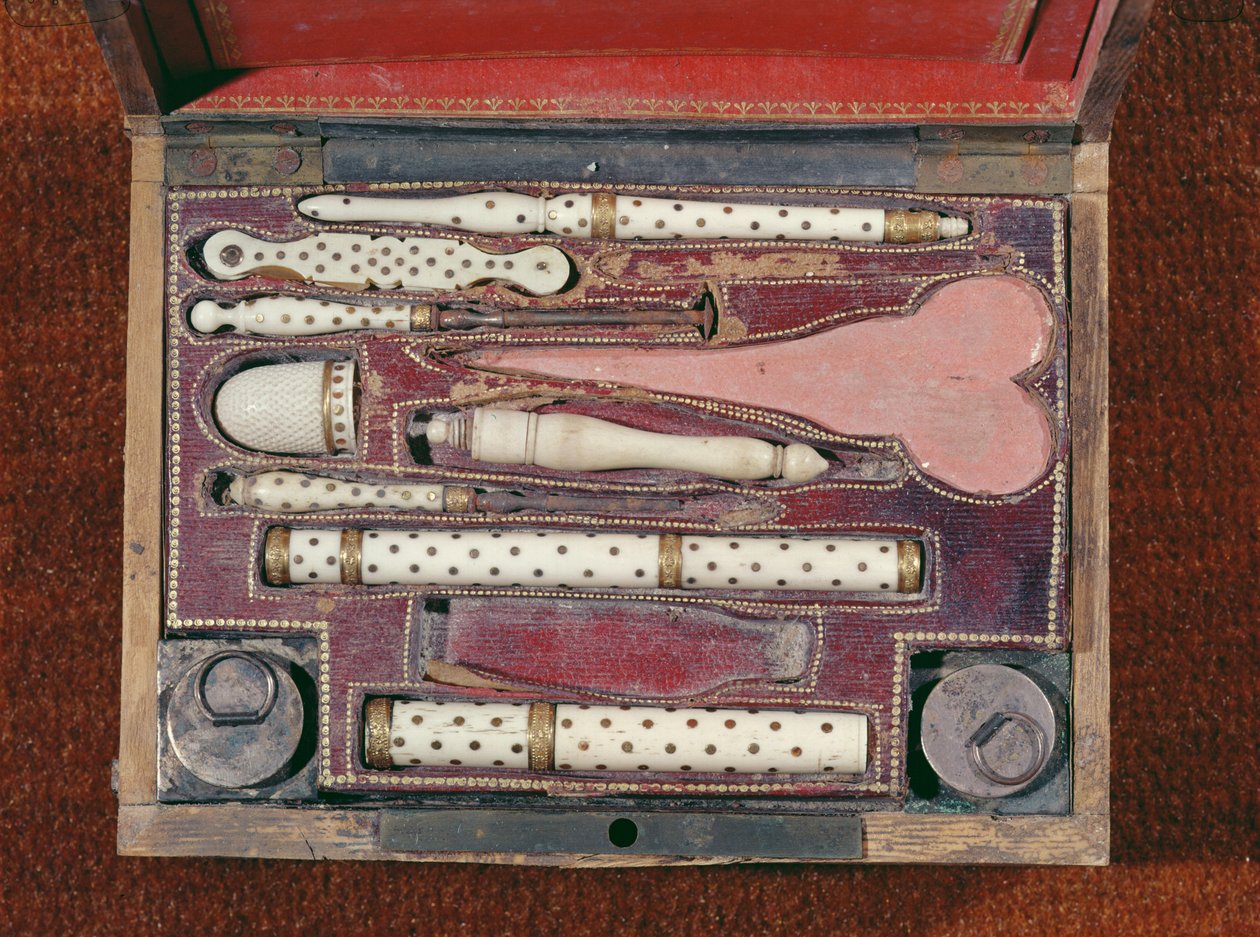 टीकाकरण के लिए साधन का मामला, c.1820 द्वारा फ्रेंच स्कूल