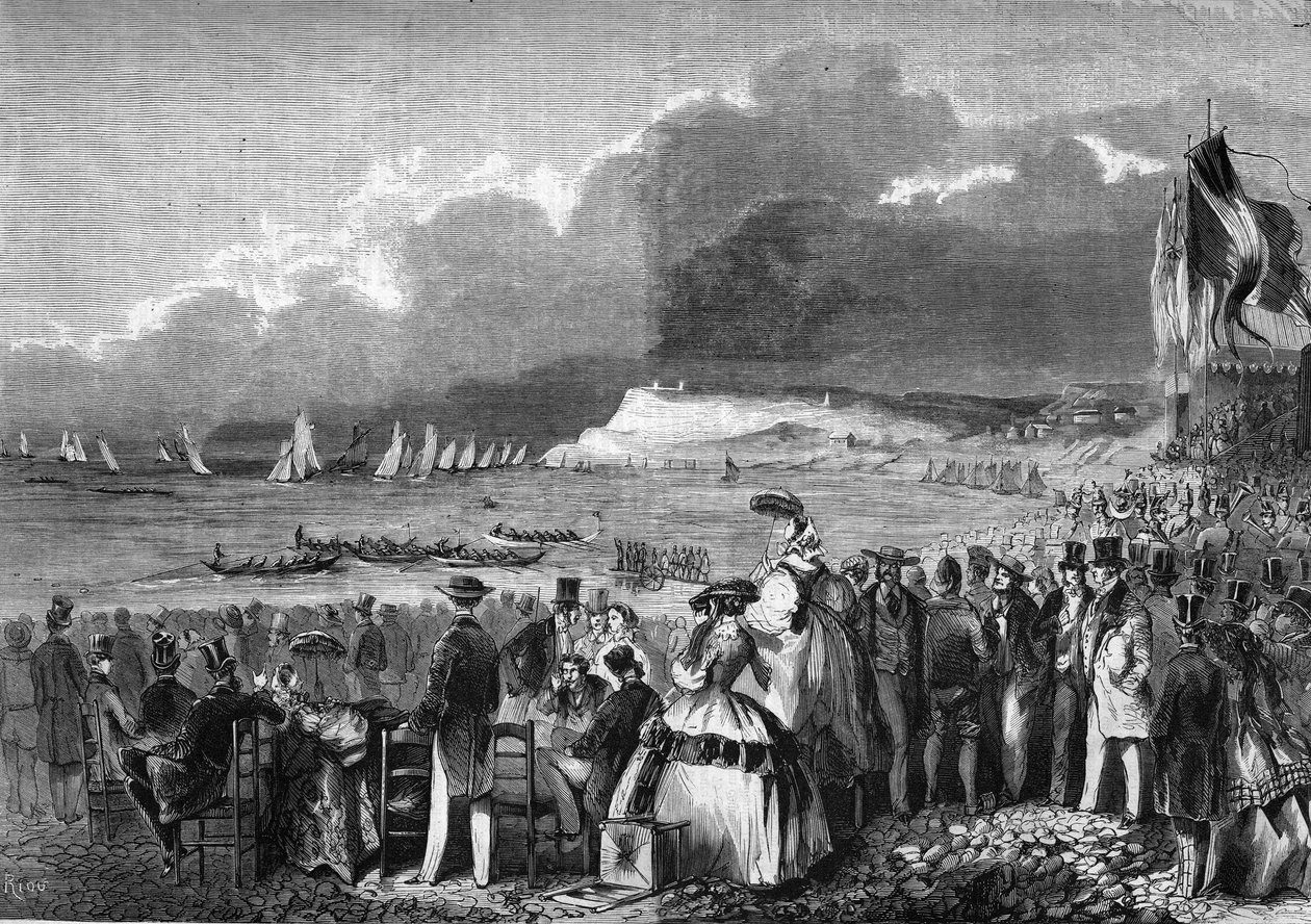 1857 में ले हावरे के रेगाटा। द्वारा फ्रेंच स्कूल