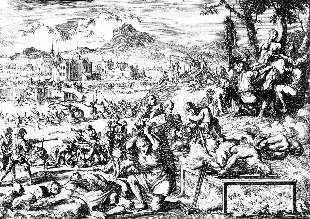 1644 में आयरलैंड में नरसंहार, c.1685 द्वारा फ्रेंच स्कूल