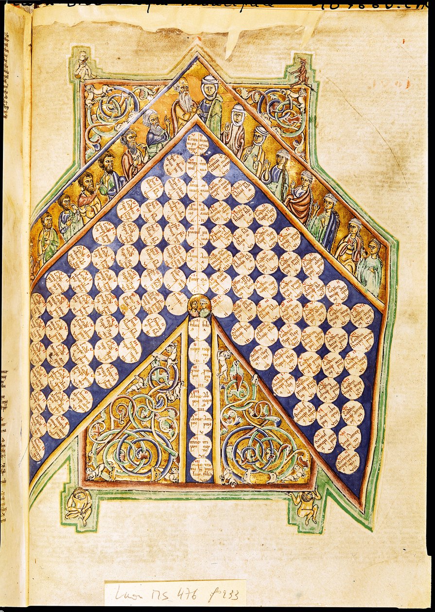 सुश्री 476 fol.233 एक बाइबिल से पृष्ठ द्वारा फ्रेंच स्कूल