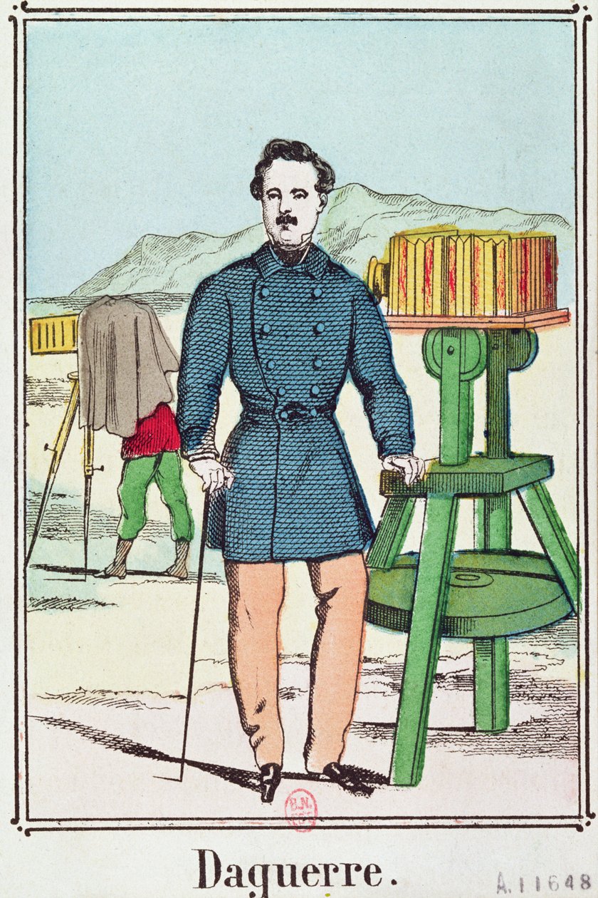 लुई जैक्स डागेरे (1787-1851) का पोर्ट्रेट द्वारा फ्रेंच स्कूल