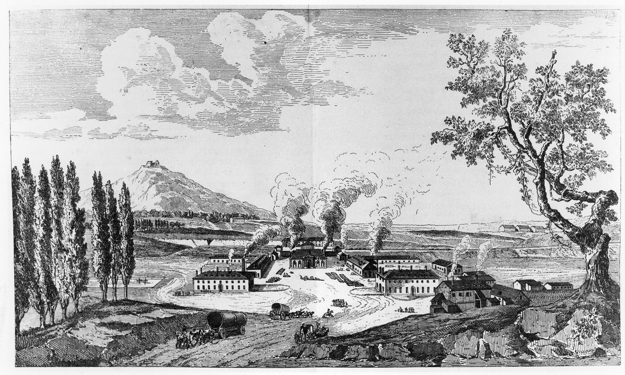 1787 में Le Creusot में रॉयल फाउंड्री द्वारा फ्रेंच स्कूल