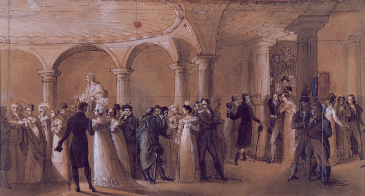 थिएटर फ्रैन्किस पर पेरिस्टाइल, c.1822 द्वारा फ्रेंच स्कूल