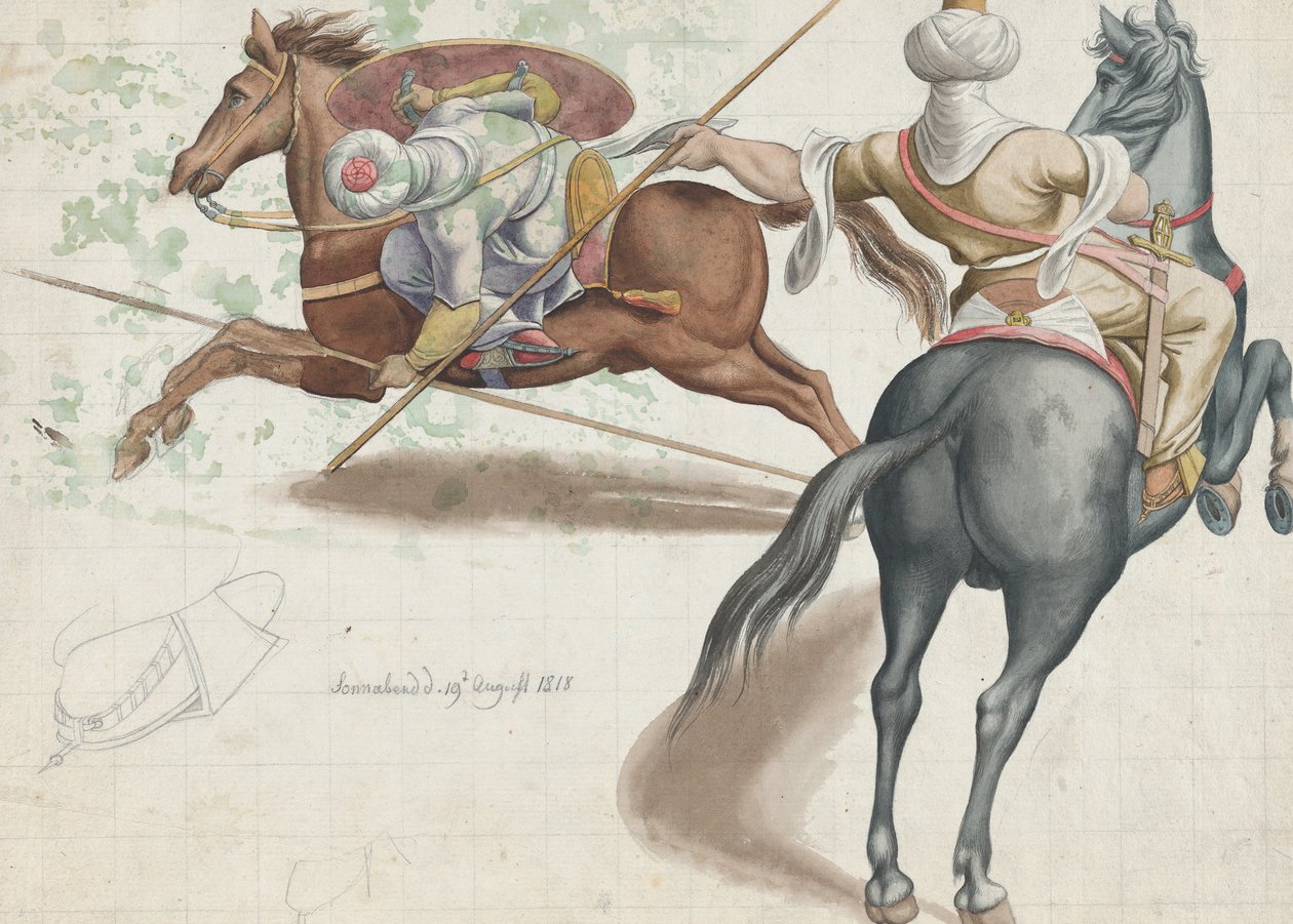 फाइटिंग हॉर्समेन, 1818। द्वारा फ्रेडरिक ओलिवियर