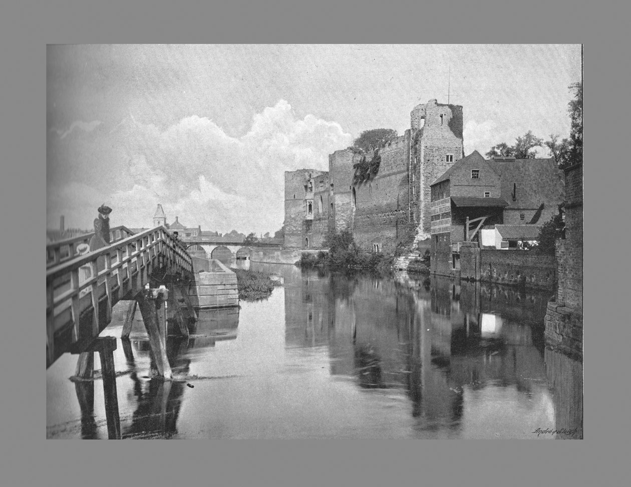 नेवार्क कैसल और ब्रिज, c1900 द्वारा फ्रिथ और सह
