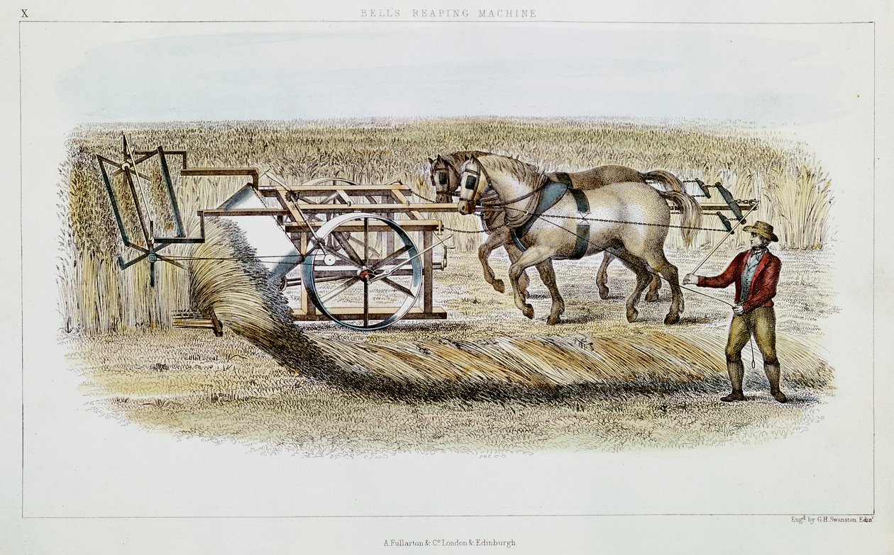 बेल्स रीपिंग मशीन, 1851 द्वारा जीएच स्वानस्टन