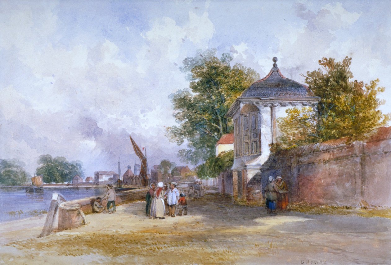 मोर्टलेक, रिचमंड ऑन टेम्स, लंदन, c1845 द्वारा जी हाउसे