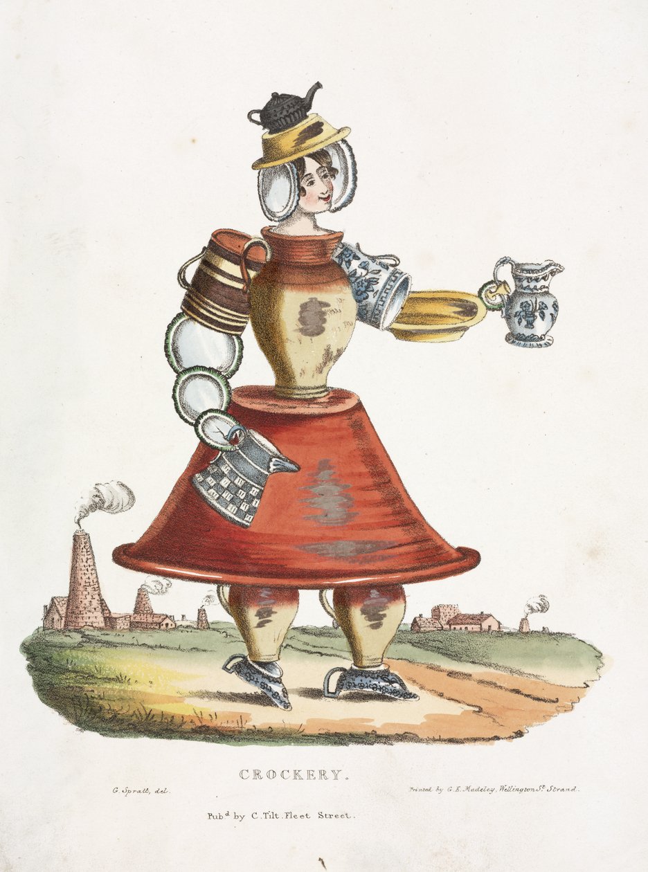 क्रॉकरी, c.1831 द्वारा जी। स्प्राट