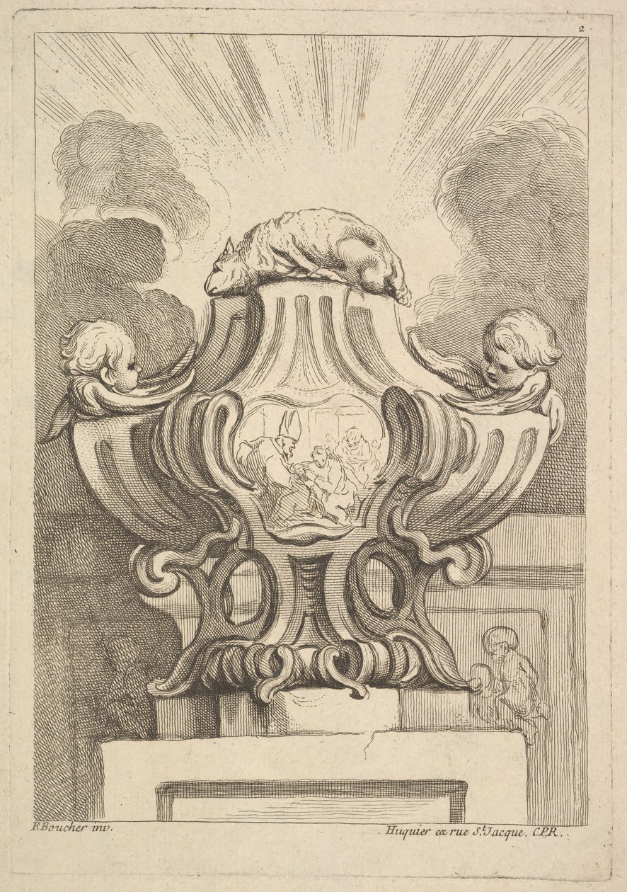 एक मूत्र के लिए डिज़ाइन, 1725-72। द्वारा गेब्रियल ह्यूक्वियर